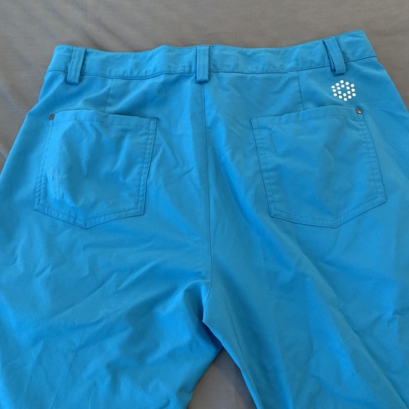 Puma Pants Mens 34x32 Blue Stretch Golf Khakis Polyester Spandex Performance - Picture 11 of 13